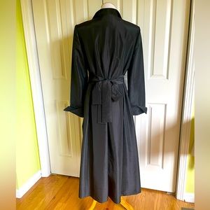 NEW NINA MASSINI Black Satin Long Evening Dress Large NWOT